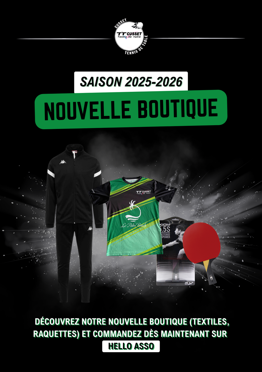 Nouvelle boutique officielle du TT Cusset