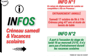 Infos - Vacances scolaires de la Toussaint