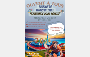 Tournoi de fin d'année : challenge 2024 points