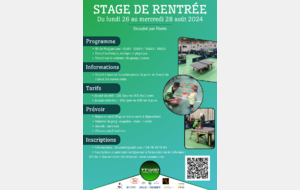 Stage de rentrée 2024