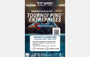 Tournoi Ping'Entreprises 2025