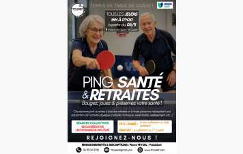 NOUVEAU CRÉNEAU : Ping Santé / Retraités !